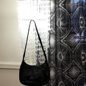 Fossil Black leather shoulder bag